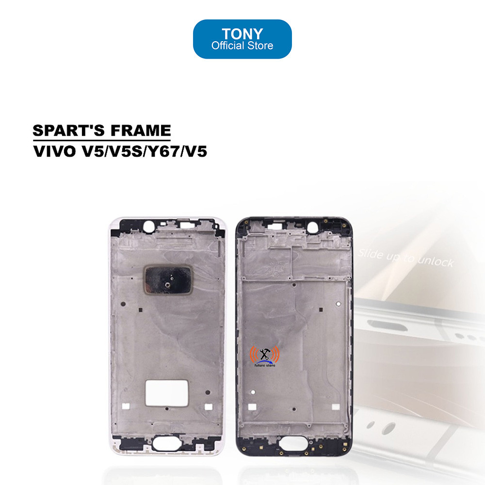 Frame Tengah Vivo V5/V5S/Y67 - Middle Frame Bezel Body Putih - V5 FRAME