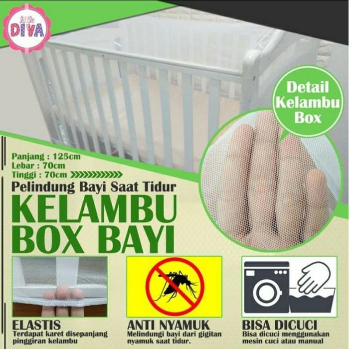 Promo KELAMBU BOX bayi segi empat nuna sena pliko baby does cocolatte sarung anti nyamuk klambu prak