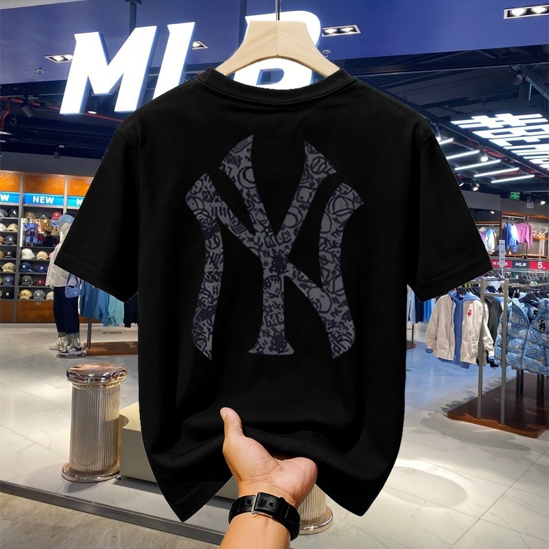 Kaos Pria . Original 100% Cotton T-Shirt NY Logo Depan Belakang Premium Quality