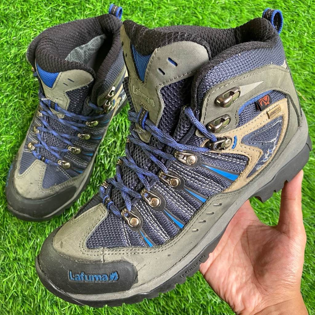 Sepatu Gunung LAFUMA Goretex Mid Grey Leathers Outdoors shoes ukuran 41 Tangan Ke-2