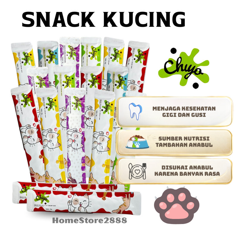 Snack Kucing Chiyo Murah / Makanan Kucing Mix Chiyo / Snack Kucing