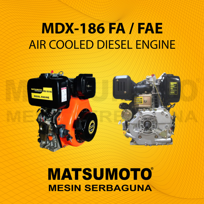MATSUMOTO ENGINE / MESIN PENGGERAK / DIESEL ENGINE MDX-186 FAE (GARANSI RESMI)