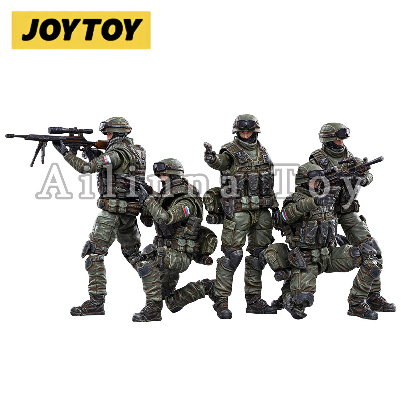 JOYTOY 1/18 3.75 Action Figure(5PCS/SET)Russian Naval Infantry Anime Collection Military Model For G