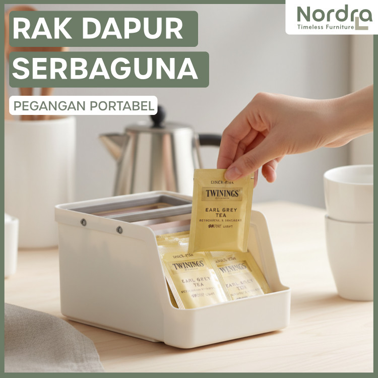 Rak Kopi Sachet Minimalis Tempat Bumbu Sachet Dapur Keranjang Snack Tempat Teh Rak Minuman