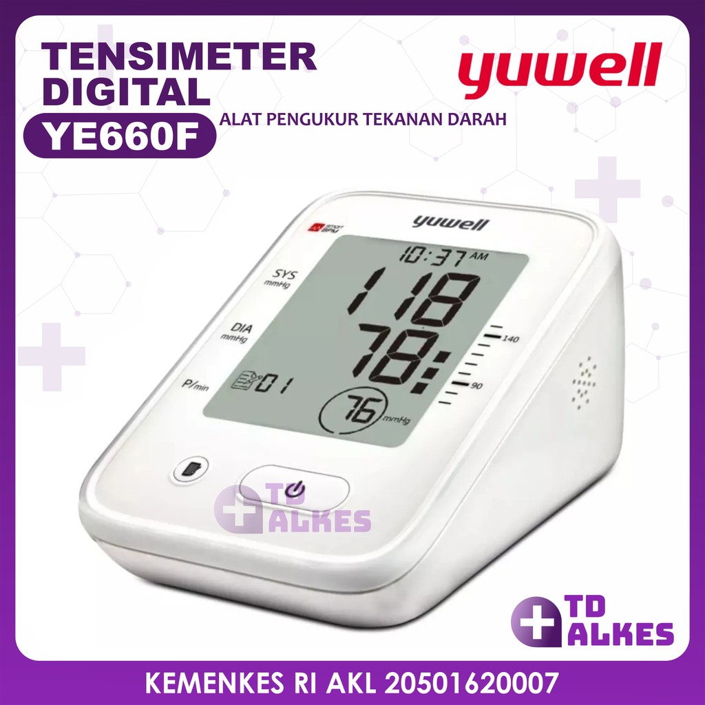 Tensi Alat Ukur Cek Tekanan Darah Tensimeter Digital Yuwell YE660F