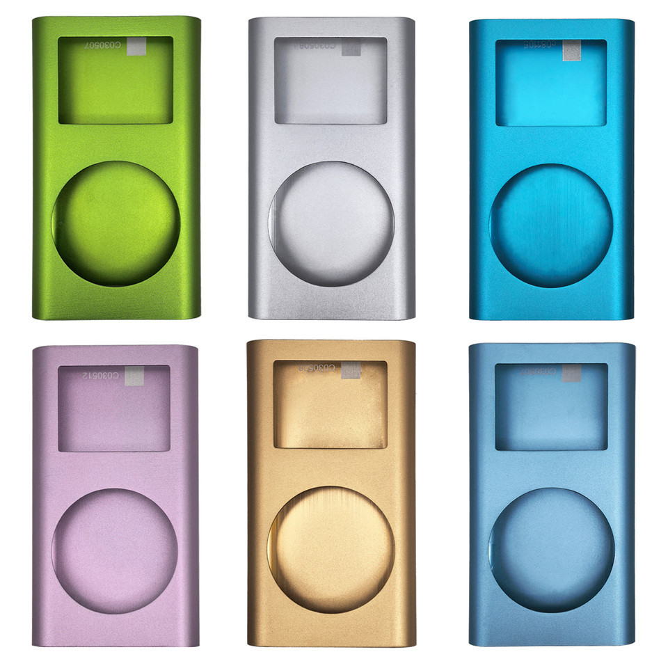 iPod Mini Blank Metal Housing Shell with Lens Window, Full Replacement Case Cover for 1st & 2nd Gen 