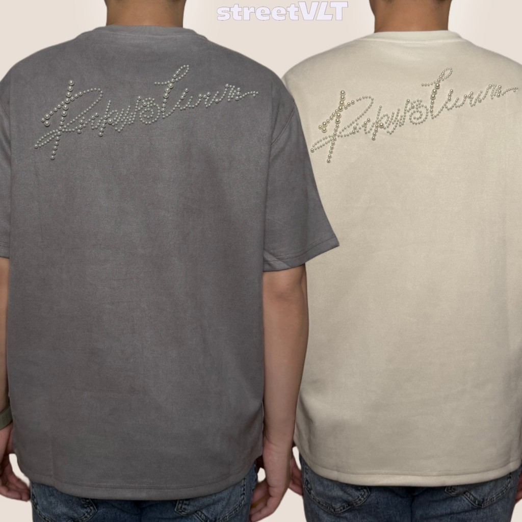 HOT RIC Ricky is Clown Pearl Stones Suede Tee