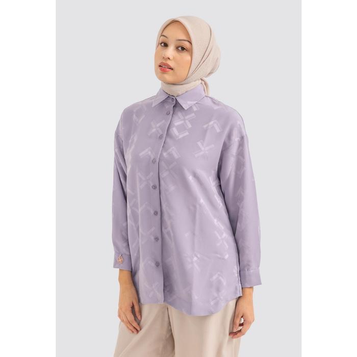 Riamiranda Broken White Stasya Shirt - Top - Misty grey, S-M