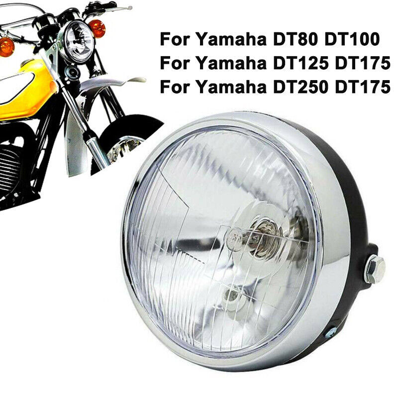 6" Round HeadLight Lamp For Yamaha DT400 DT250 DT175 DT125 DT100 DT80 GT80 XT125
