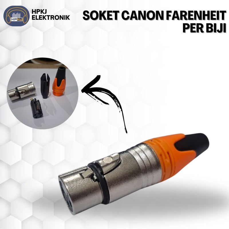 Soket Canon Fahrenheit A157G Jack XLR Fahrenheit 3pin Female Canon XLR Fahrenheit A157G