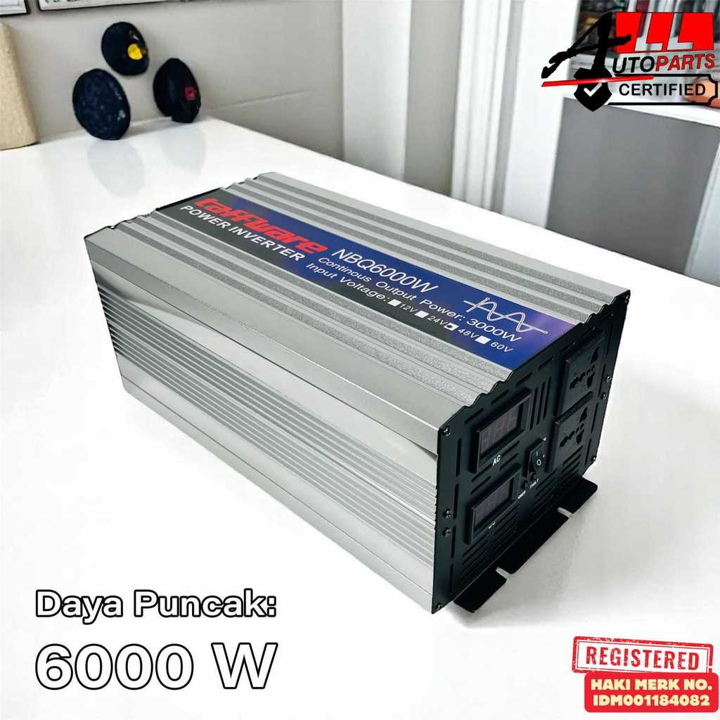 Power Inverter Mobil Pure Sine Wave DC 48V to AC 220V 6000W - NBQ6000W