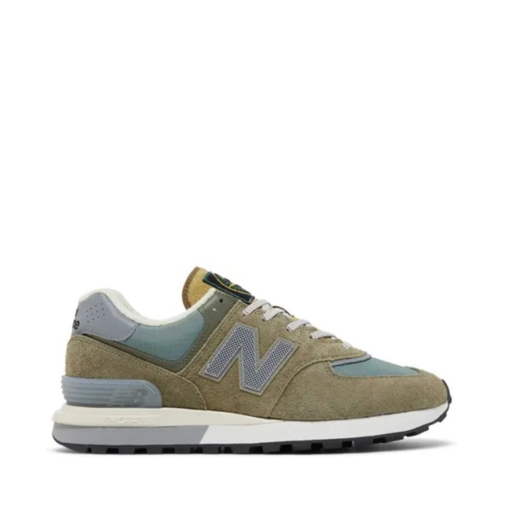 New Balance 574 Legacy Stone Island Hijau Muda Suede
