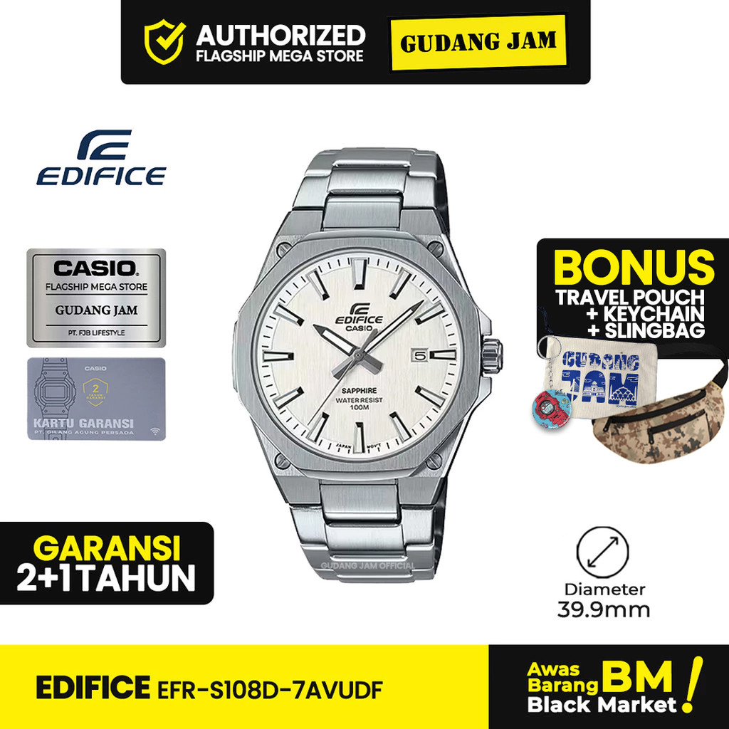 Jam Tangan Edifice Pria EFR-S108D-7AVUDF EFR-S108D-7AV EFR-S108D EFRS108D Analog