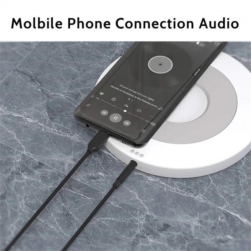 USB C to 3.5 MM Jack AUX Cable DAC Type-C Audio Cabel for Car Speaker Headphone Auxiliary Adapter Fo