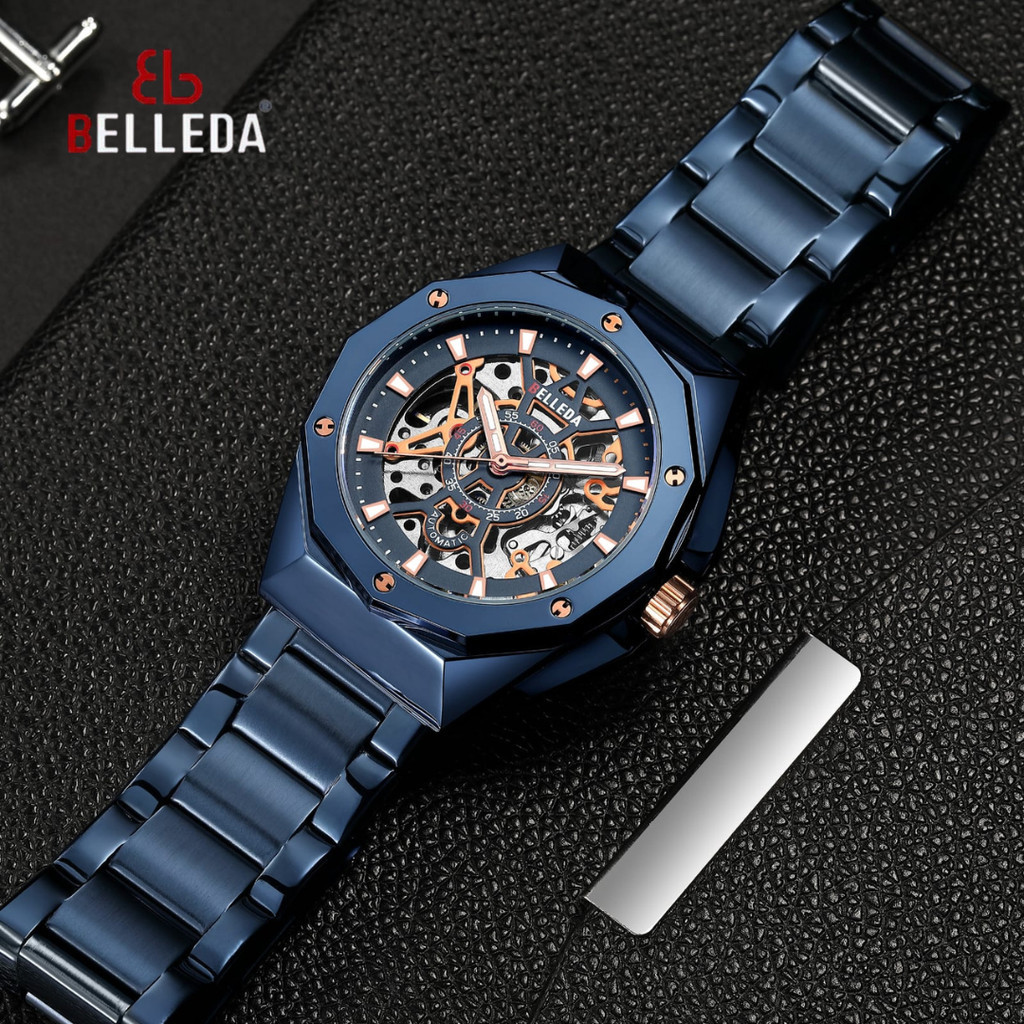 GJ BELLEDA 9476 RANTAI Jam Tangan Pria Rantai Original Anti Air Cowok Jam Tangan Laki Laki Cod Arloj