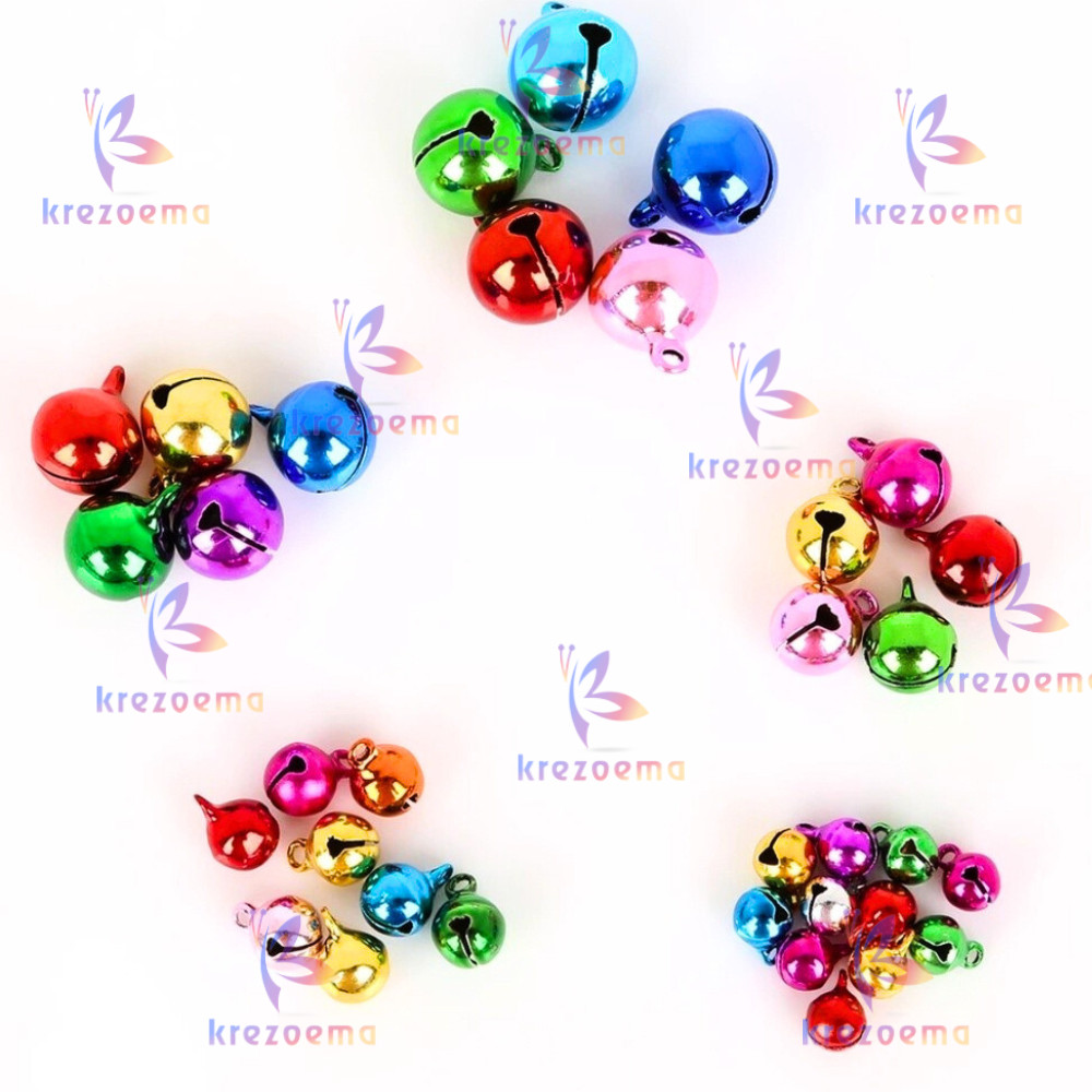 6 pcs Lonceng klinting jingle bell klintingan berbagai ukuran dan warna