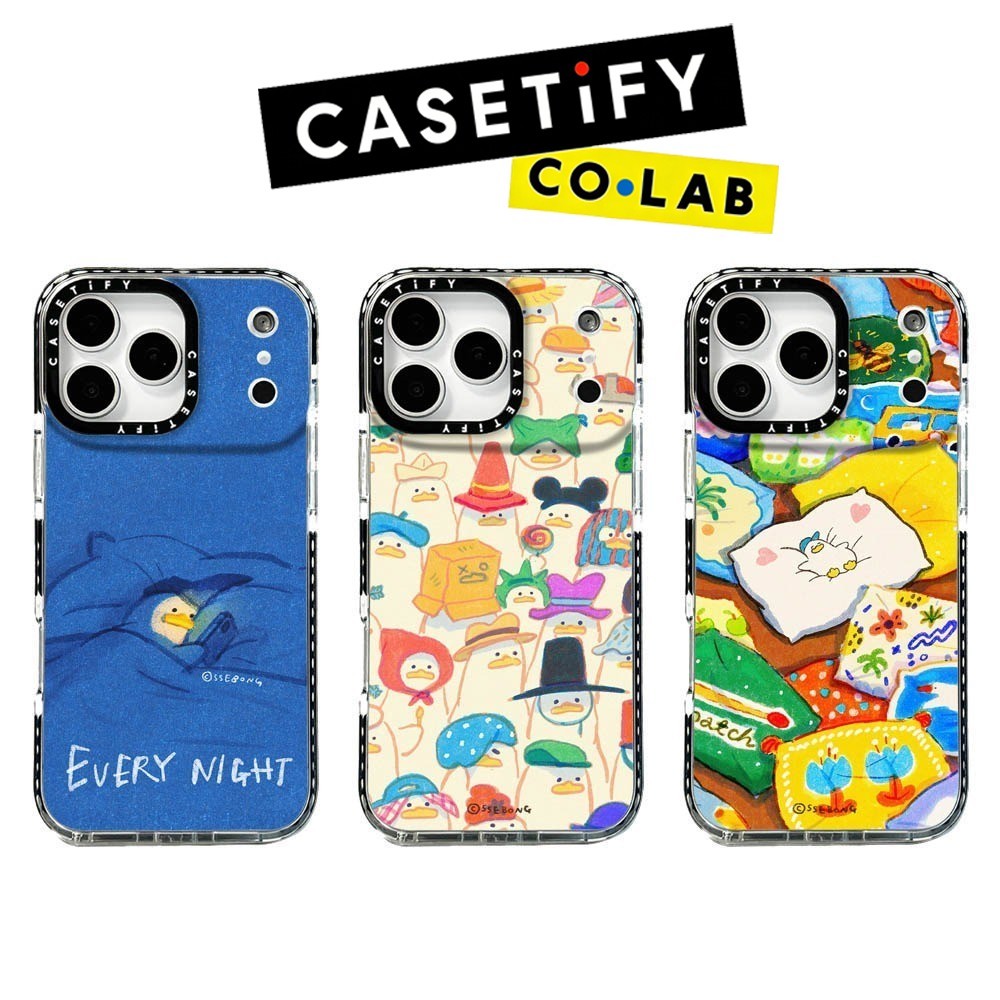 Original CASETiFY Cartoon Pillow World Duck Phone Case for IPhone 17ProMax 16ProMax 16pro 16 12 13 1
