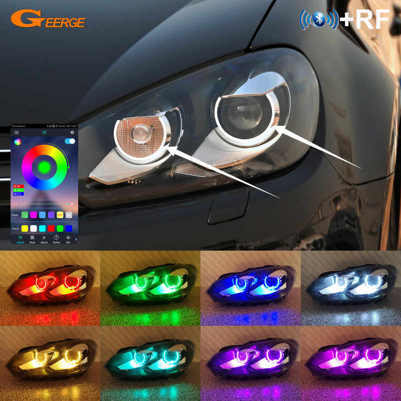 For VOLKSWAGEN VW GOLF GTI MK VI 6 MK6 RF Remote Bluetooth-Compatible APP Ultra Bright Multi-Color R