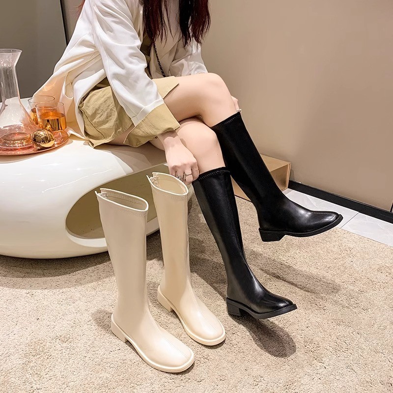 Sepatu Bot Panjang Baru Ukuran Besar Betis Lebar Sepatu Bot Berkuda Di Atas Lutut