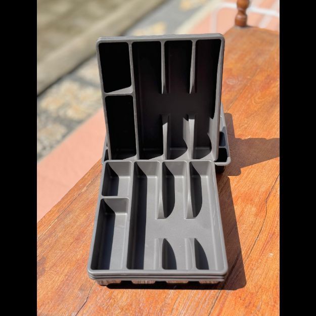 Cutlery Tray Black - Tempat Sendok