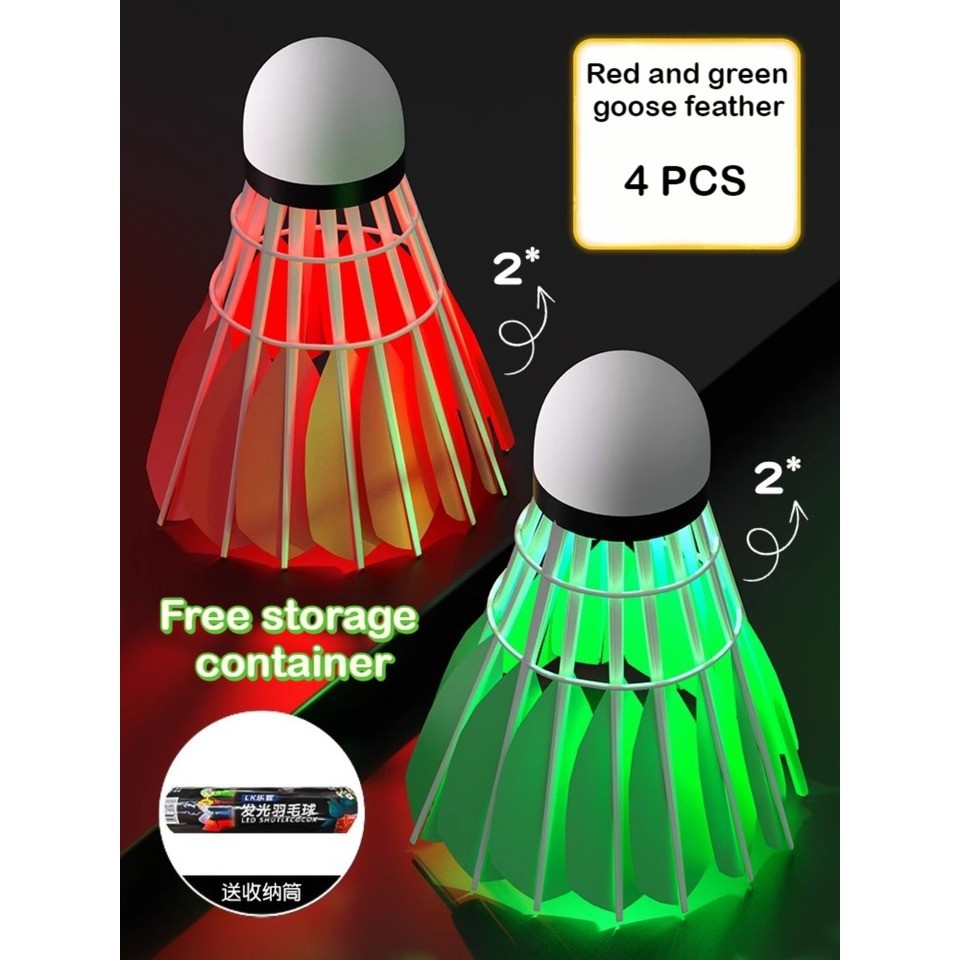Luminous Shuttlecock Plastic Windproof Room Outdoor Training Nylon Night Fluorescent Light with Lumi