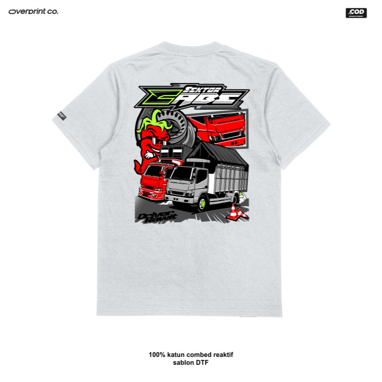 KAOS TRUK SEKTOR CABE DRIVER RAWIT | KAOS TRUK CABE TERBARU BAHAN KATUN COMBED TEBAL DAN HALUS