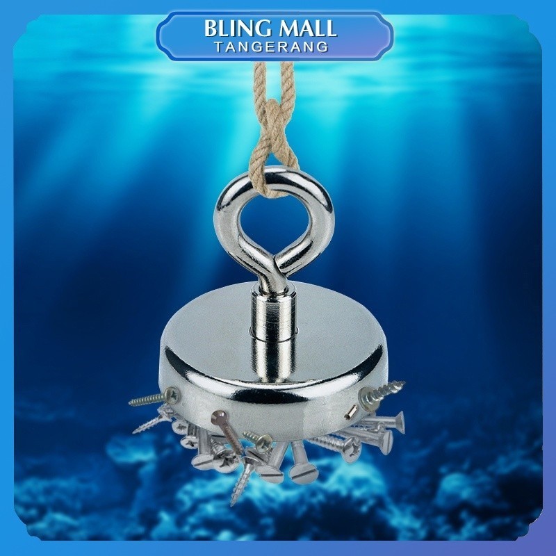 GO STORE - Magnet  Kuat Fishing / Strong Magnet Bulat Besar + Tali 31 Meter