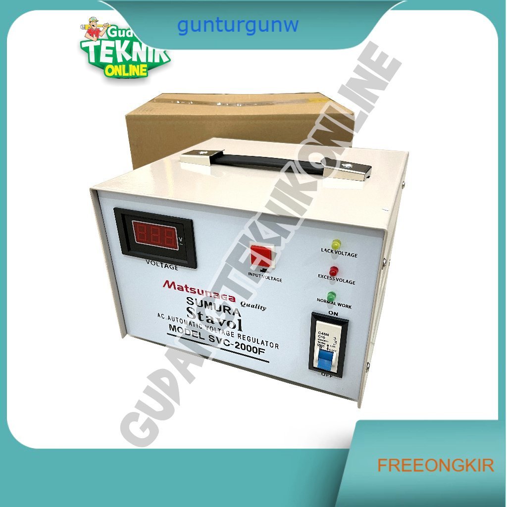 Stabilizer MATSUNAGA Stavol SVC2000F 2000VA / Stabilizer Stabiliser Listrik Stavolt SVC 2000 MATSUNA