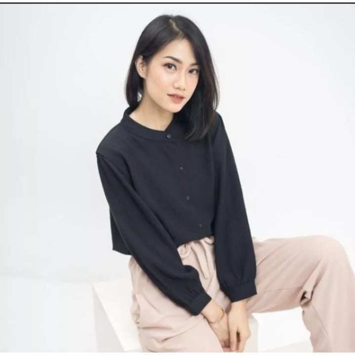 Zhian Blouse / Atasan Crinkle / Kameja / Fashion Wanita