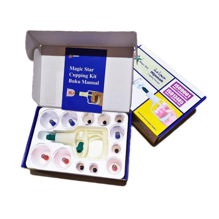 WS1 Alat Bekam Kop Angin magic Star 12 cup Lengkap Selang Dan Magnetik Tubuh Bahan Akrilik Tebal - -