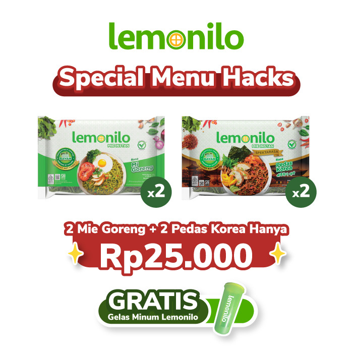 Special Menu Hacks - Lemonilo Mie Goreng dan Mie Pedas Korea Free Gelas Tumbler