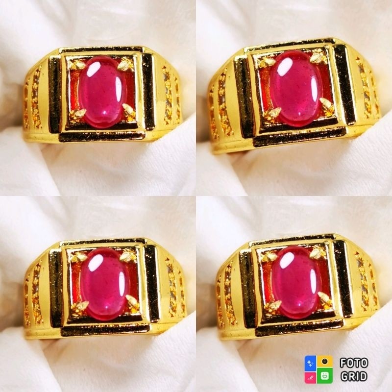 Batu permata natural ruby pigeon blood crystal