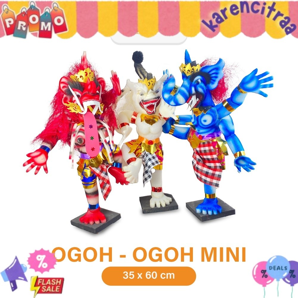 Ogoh-Ogoh Mini 60 cm- Mainan Anak-anak - Ogoh Ogoh Mini - Pajangan Ogohogoh - Ogoh Ogoh Ganesha - Og