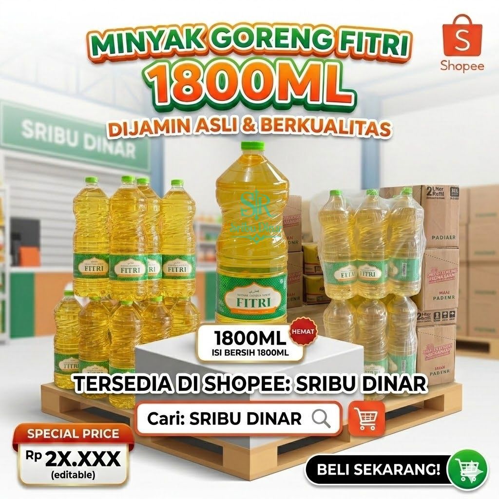 MINYAK GORENG FITRI 1800ML / MINYAK GORENG PREMIUM BKP