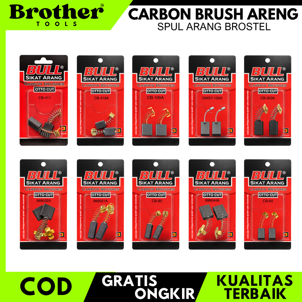 Carbon Brush Areng untuk Mesin Gerinda Tangan