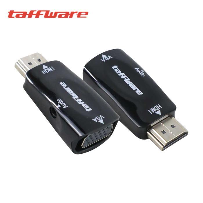 Taffware Adapter Konverter HDMI ke VGA & AUX 1080P - C389