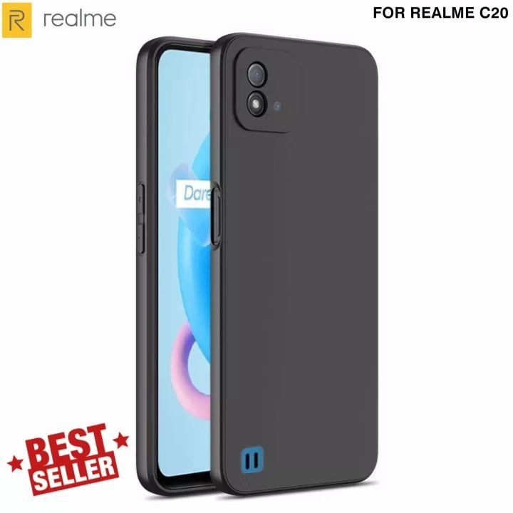 CASE REALME C20 C21 C21Y C20A SOFT CASE SLIM MATTE SOFT BLACK DOFF