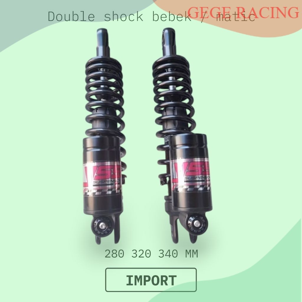 Shockbreaker YSS 340 mm tabung bawah matic untuk motor pcx nmax xmax aerox adv