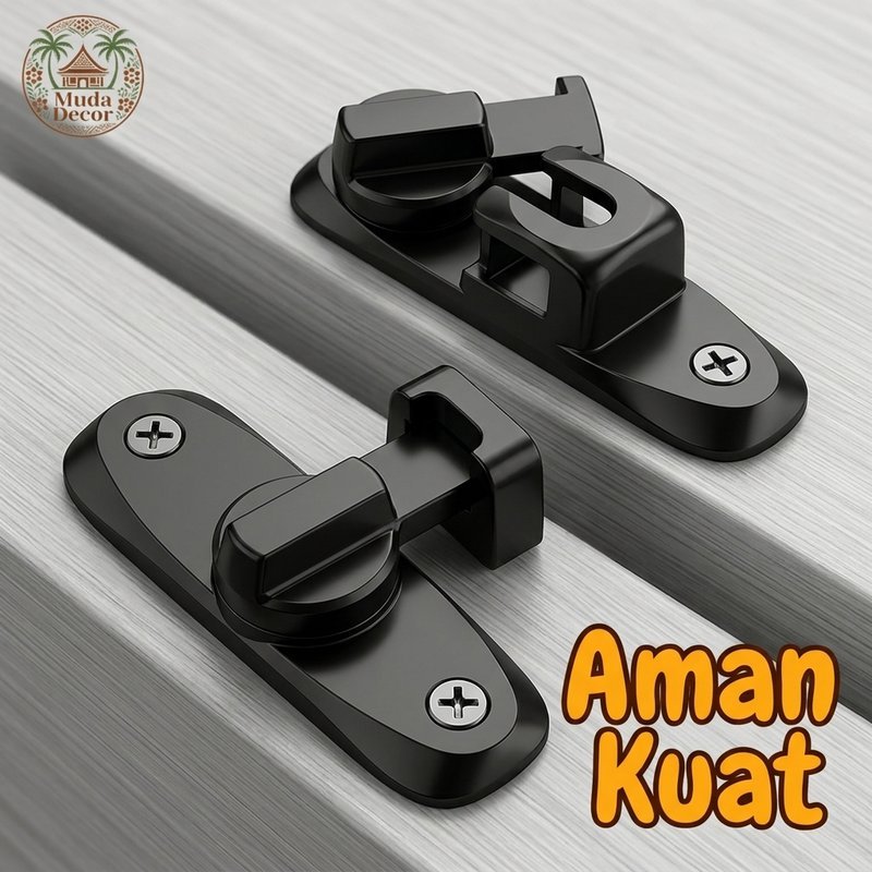 grendel kait pintu geser kunci sudut slot jendela stainless anti congkel anti maling rumah