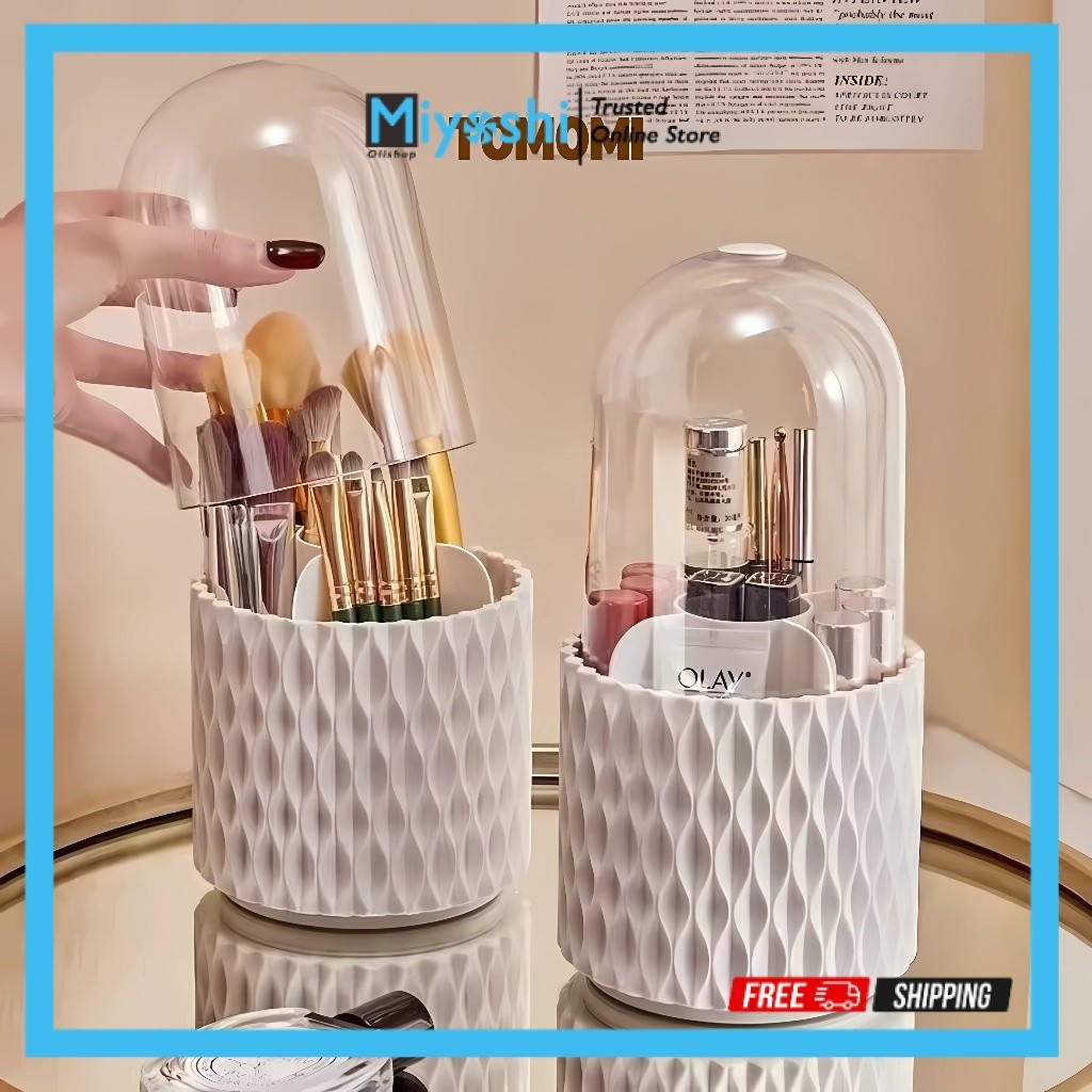Storage Box Makeup Putar Adjustable - Wadah Kosmetik Rakit Besar & Rapi