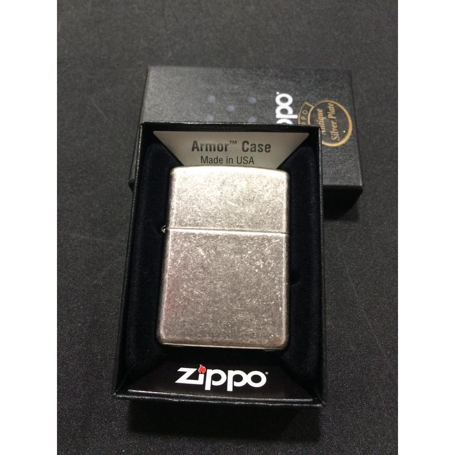 Original Zippo Antique Silver Armor 28973