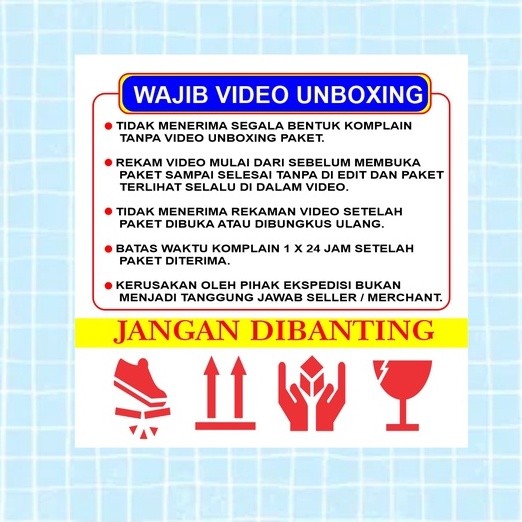 [BTD] Sticker Unboxing / Stiker Label Fragile Unboxing / Stiker Pengiriman / stiker unboxing