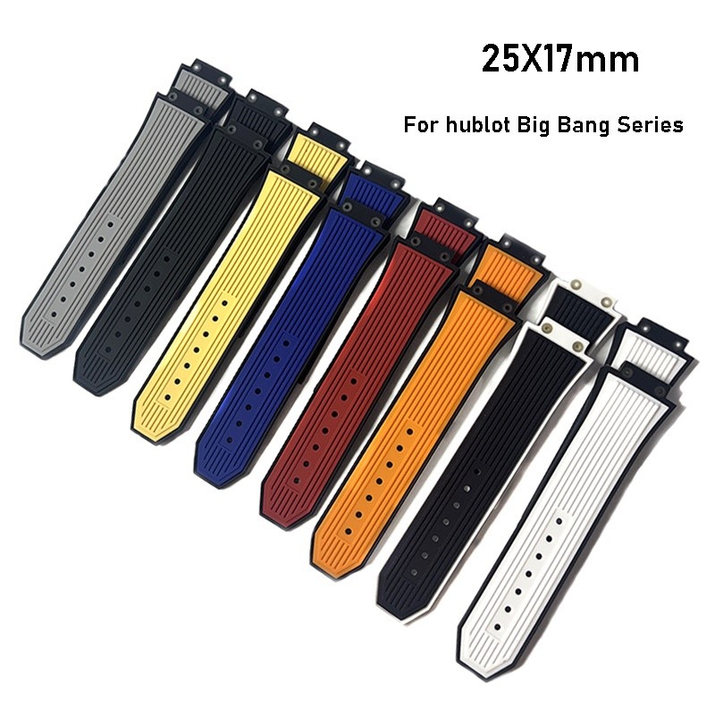 Watband for HUBLOT BIG BANG Silicone 25*17mm Waterproof Men's Wat Strap ain Wat Accessories Rubber B