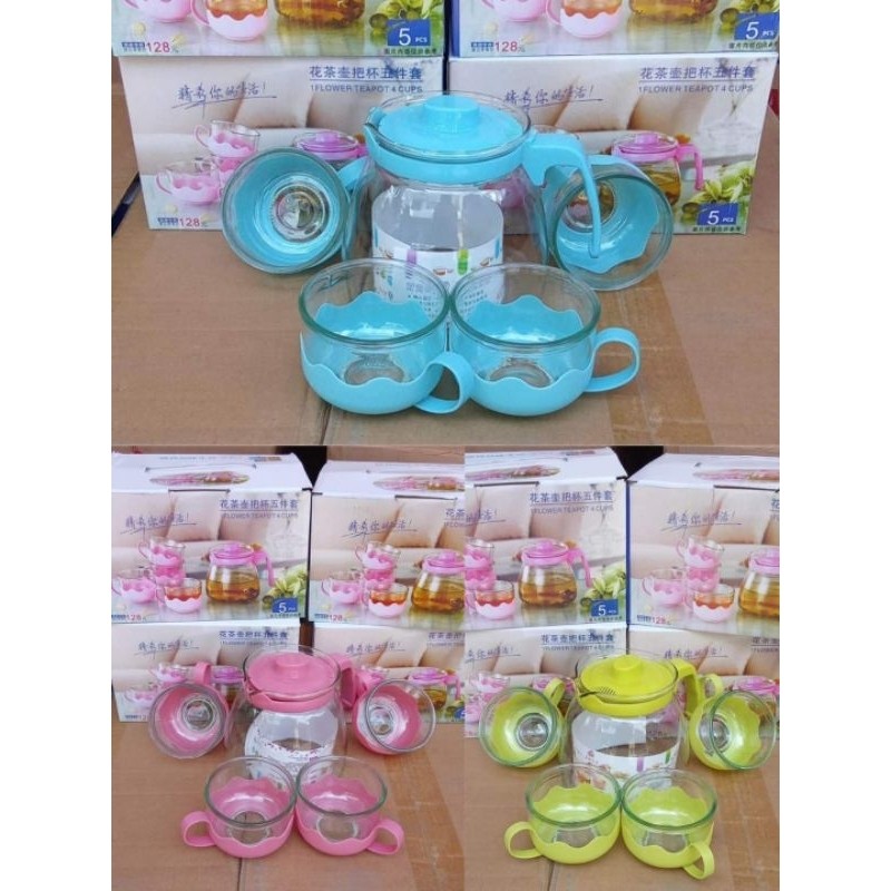 BPG Tea Pot Set Warna-Tea Pot Set 5 in 1-teko Set Warna-Tea Pot 5 in 1 set-Teko set