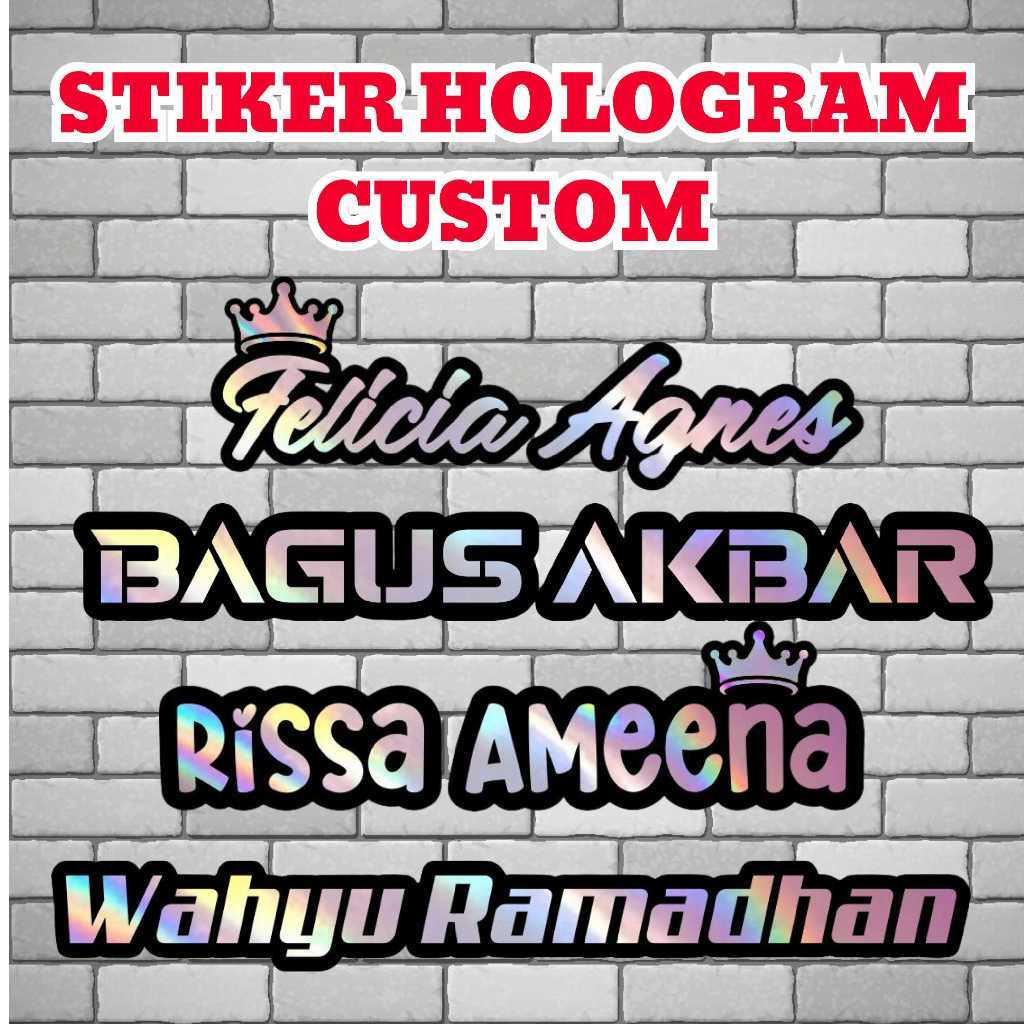 STIKER CUSTOM NAMA HOLOGRAM | STIKER HOLOGRAM CUSTOM