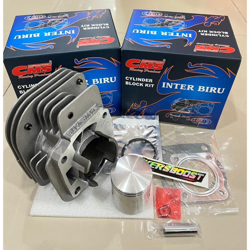 BLOK SEHER CMS F1ZR FORCE 1 52MM DAN 56MM CMS INTER BIRU KOREKAN ( PORTING ) blok moto 1