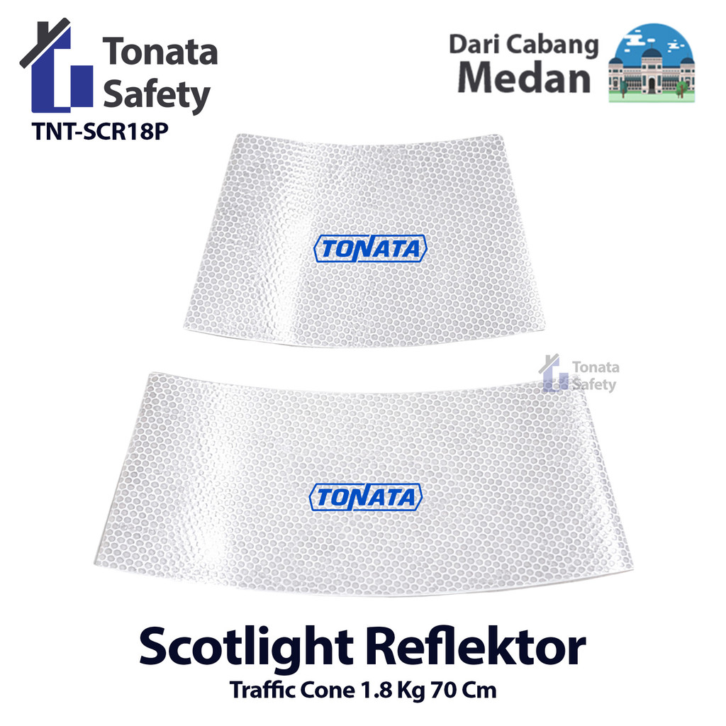 Scotlight Reflector Traffic Cone Tonata 1.8 Kg 70 Cm - Putih / Scotlight Reflector Traffic Cone Tona