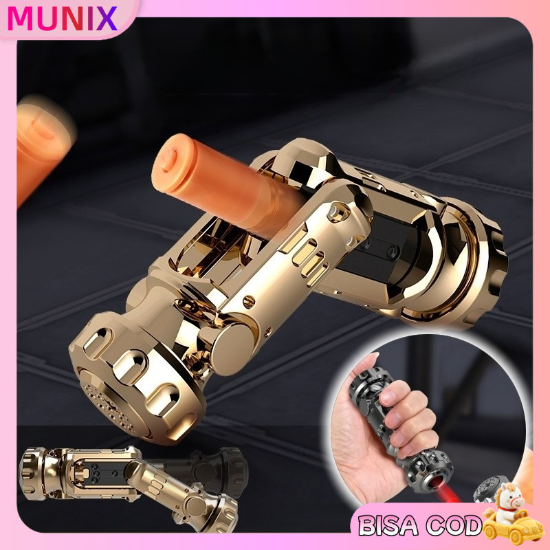 Ready Agen Mini Stun Bomb Mainan Anak2 Pistol Model Gun Rotary Unzip Agent Ring Gun Toy Gun