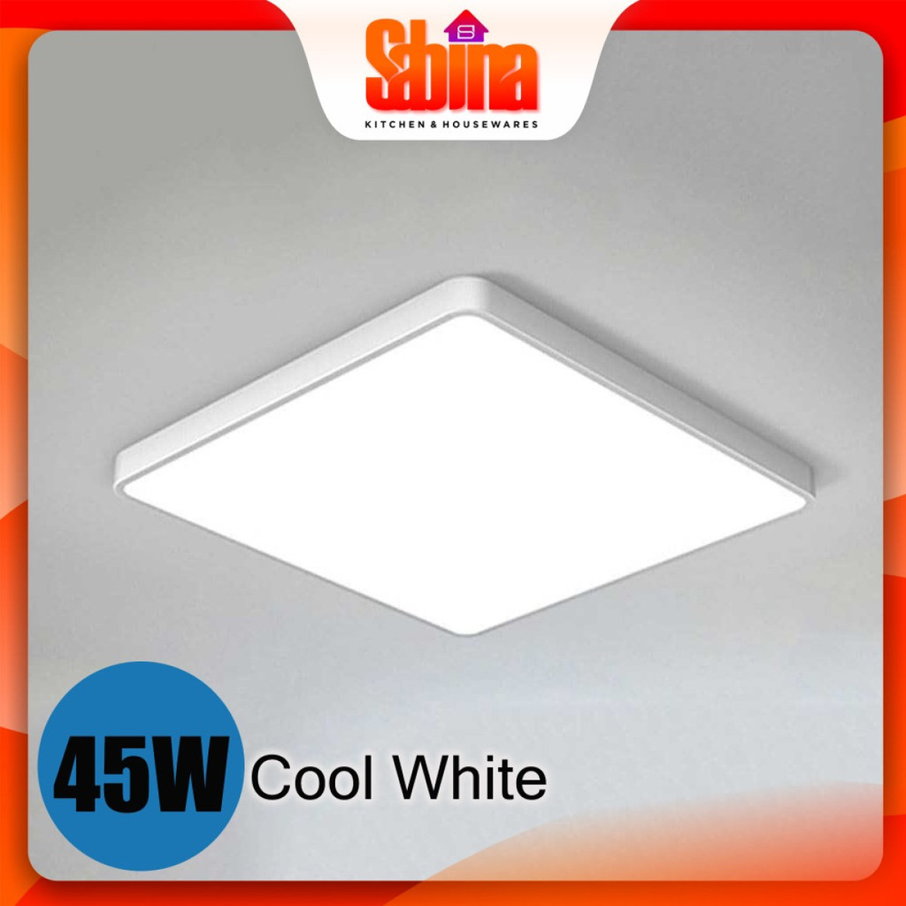 Lampu Plafon LED Kotak Persegi Ceiling Light Cool White 45W 40x40cm