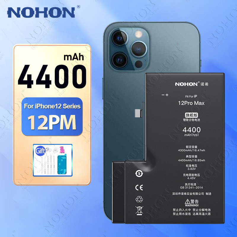 NOHON High Capacity Phone Battery for iPhone 12 Pro Max 12ProMax 12 Mini 12Mini 12Pro Replacement Ba